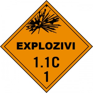 Indicator Pentru explozivi clasa 1.1 C, Sticker autocolant - Img 1
