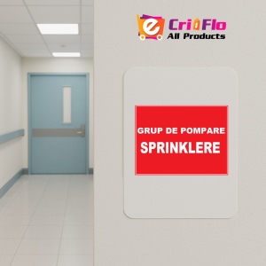 Indicator Pentru grup de pompare incendiu sprinklere, Sticker autocolant - Img 4