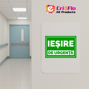 Indicator Pentru iesire de urgenta, Sticker autocolant - Img 4