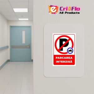 Indicator Pentru interzicerea parcari cu exceptia motocicletei, Sticker autocolant - Img 4