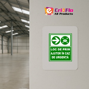 Indicator Pentru loc de adunare in caz de urgenta la drepata, Sticker autocolant - Img 4