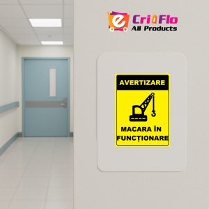 Indicator pentru macara in functionare, Sticker autocolant - Img 4