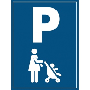 Indicator pentru parcare mama si copil, Sticker autocolant