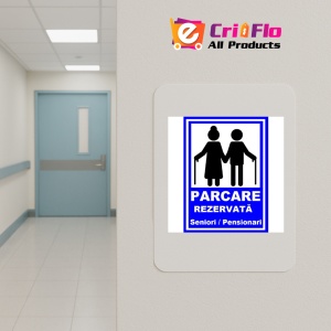 Indicator Pentru parcare rezervata batranilor seniori, Sticker autocolant - Img 4