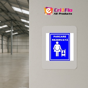 Indicator Pentru parcare rezervata femeie gravida cu copil, Sticker autocolant - Img 3