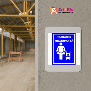 Indicator Pentru parcare rezervata femeie gravida cu copil, Sticker autocolant - Img 5