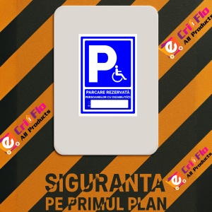 Indicator Pentru parcare rezervata persoanelor cu handicap personalizat, Sticker autocolant - Img 2