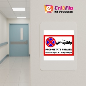 Indicator Pentru proprietate privata nu parcati nu stationati, Sticker autocolant - Img 4