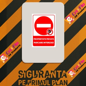 Indicator Pentru proprietate privata parcare interzisa, Sticker autocolant - Img 2