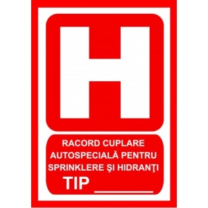 Indicator Pentru racord cuplare autospeciala pentru pompieri, Sticker autocolant