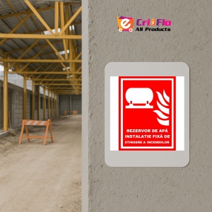 Indicator Pentru rezervor de apa instalatie fixa de stingere a incendiilor, Sticker autocolant - Img 5