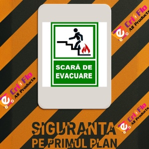 Indicator Pentru scara de iesire pe scara in stanga in sus, Sticker autocolant - Img 2