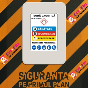 Indicator Pentru soda caustica, Sticker autocolant - Img 2