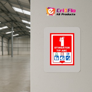 Indicator Pentru stingator tip ABC, Sticker autocolant - Img 3
