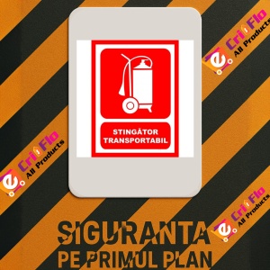 Indicator Pentru stingator transportabil, Sticker autocolant - Img 2