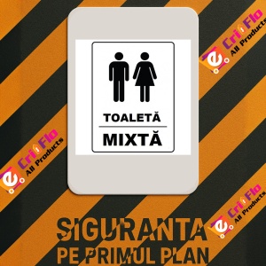 Indicator Pentru toaleta mixta, Sticker autocolant - Img 2