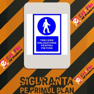 Indicator Pentru trecere obligatorie pentru pietoni, Sticker autocolant - Img 2