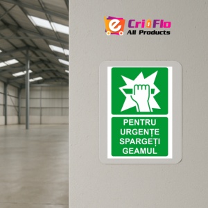 Indicator Pentru urgente spargeti geamul, Sticker autocolant - Img 4