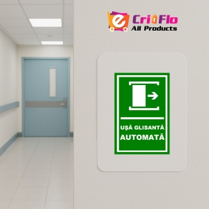 Indicator Pentru usa automata glisanta prin dreapta, Sticker autocolant - Img 4