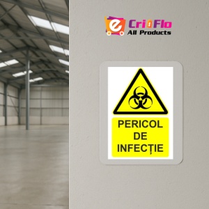 Indicator Pericol de infectie indicator de avertizare, Sticker autocolant - Img 4