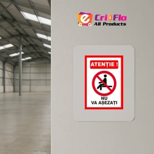 Indicator Placute atentie nu va asezati, Sticker autocolant - Img 3