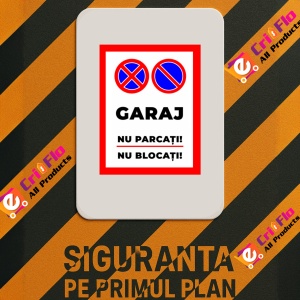 Indicator Placute garaj nu parcati nu blocati, Sticker autocolant - Img 2