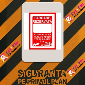 Indicator Placute pentru parcare rezervata personalizata, Sticker autocolant - Img 2
