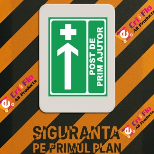 Indicator Post de prim ajutor, Sticker autocolant - Img 3