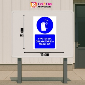 Indicator Potectia obligatorie a mainilor indicator de obligativitate, Sticker autocolant - Img 2
