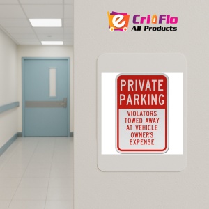 Indicator Private Parking Violators Towed Sign, Sticker autocolant - Img 4