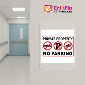 Indicator Private property no parking, Sticker autocolant - Img 4