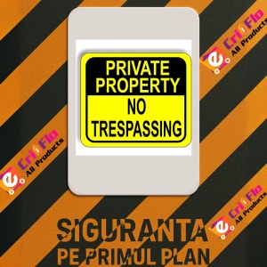 Indicator Private property, Sticker autocolant - Img 2