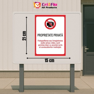 Indicator Proprietate privata fotografie cu acord scris, Sticker autocolant - Img 2