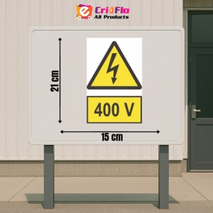 Indicator protectia muncii 400V set3bucati, Sticker autocolant - Img 2