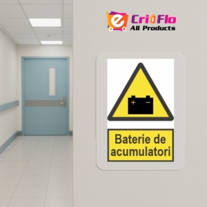 Indicator protectia muncii baterie de acumulatori, Sticker autocolant - Img 5