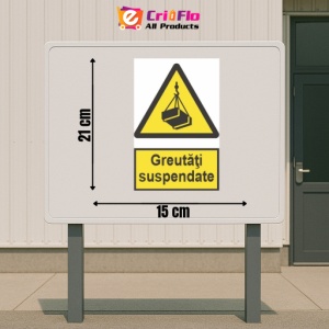 Indicator protectia muncii greutati suspendate, Sticker autocolant - Img 2