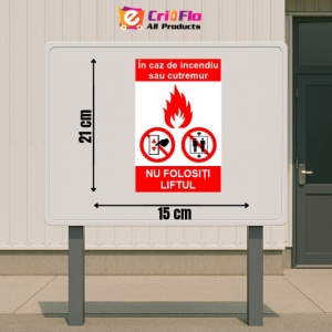 Indicator protectia muncii nu folositi liftul, Sticker autocolant - Img 2