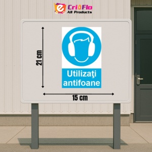 Indicator protectia muncii protectia obligatorie a urechilor, Sticker autocolant - Img 2