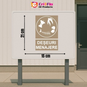 Indicator protectia muncii reciclare deseuri menajere 1, Sticker autocolant - Img 2