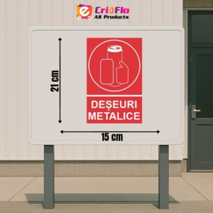 Indicator protectia muncii reciclare deseuri metalice 1, Sticker autocolant - Img 2