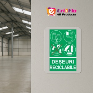 Indicator protectia muncii reciclare deseuri reciclabile 1, Sticker autocolant - Img 4