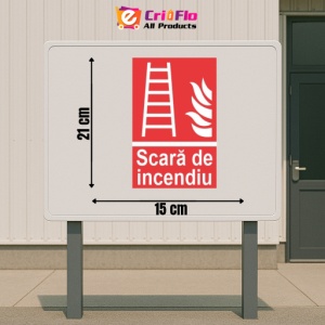Indicator protectia muncii scara de incendiu, Sticker autocolant - Img 2