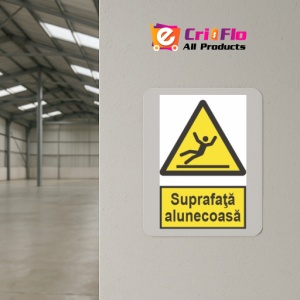 Indicator protectia muncii suprafata alunecoasa, Sticker autocolant - Img 4