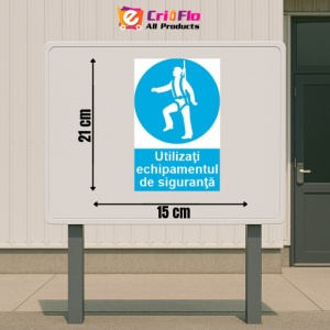 Indicator protectia muncii utilizarea echipamentului obligatorie, Sticker autocolant - Img 2