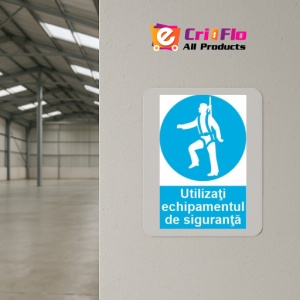 Indicator protectia muncii utilizarea echipamentului obligatorie, Sticker autocolant - Img 4