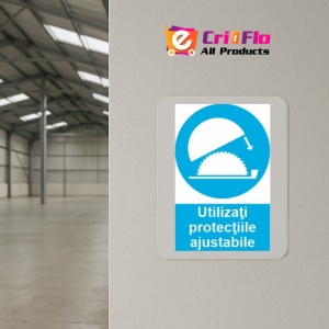 Indicator protectia muncii utilizati protectiile ajustabile obligatoriu, Sticker autocolant - Img 4