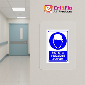 Indicator Protectia obligatorie a capului, Sticker autocolant - Img 4
