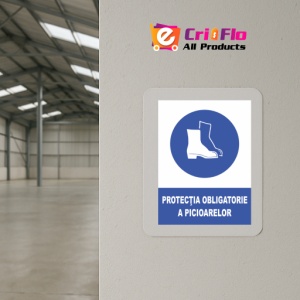 Indicator Protectia obligatorie a picioarelor, Sticker autocolant - Img 4