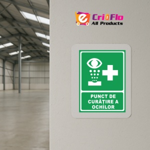 Indicator Punct de curatire a ochilor, Sticker autocolant - Img 4
