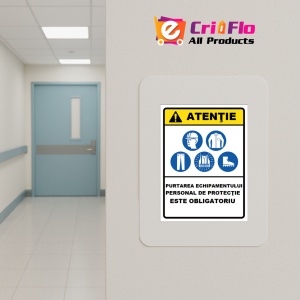 Indicator Purtarea echipamentului personal de protectie este obligatoriu, Sticker autocolant - Img 4